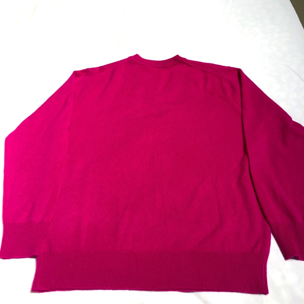 Magenta pink men cashmere sweater